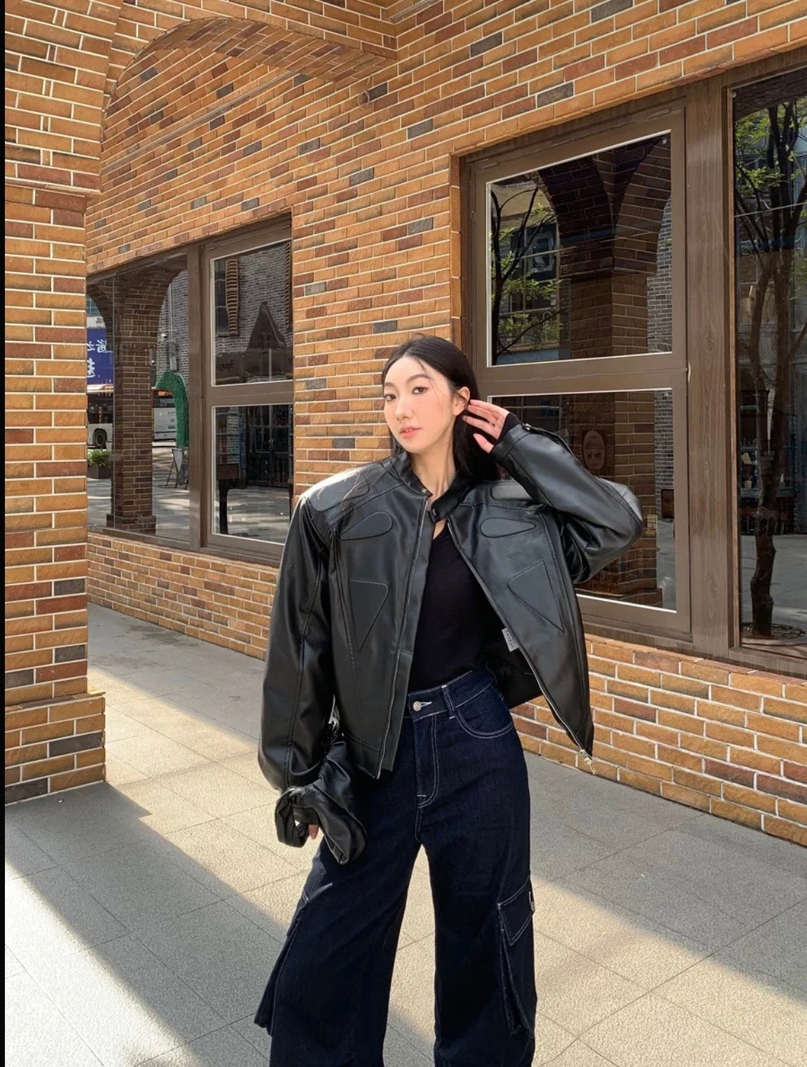 Leather coat