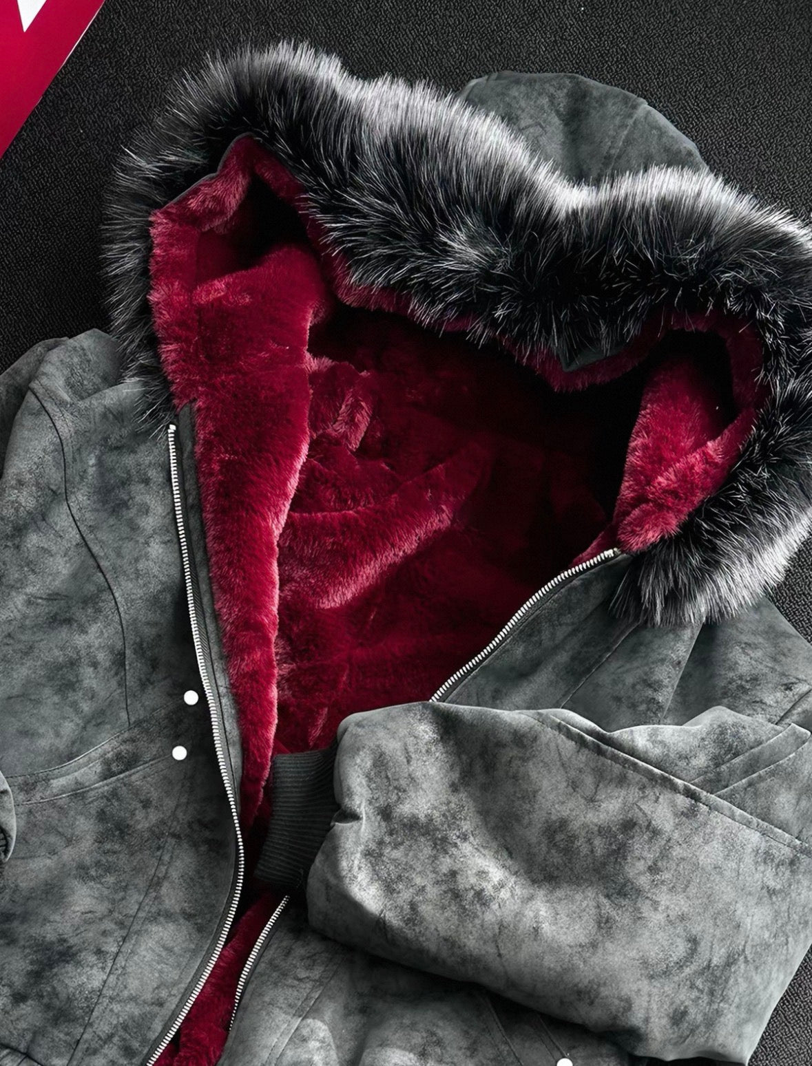 red inner jacket