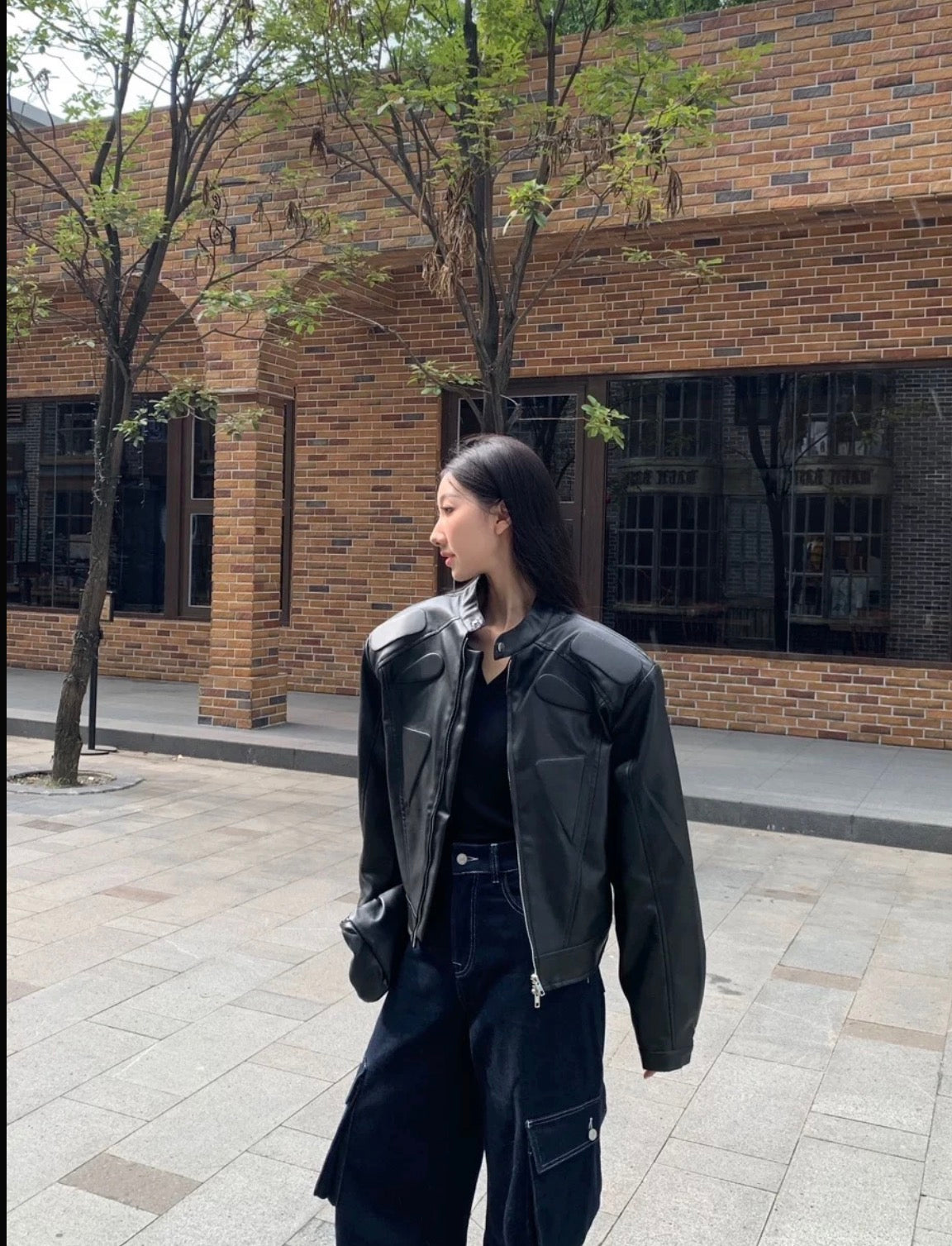 Leather coat