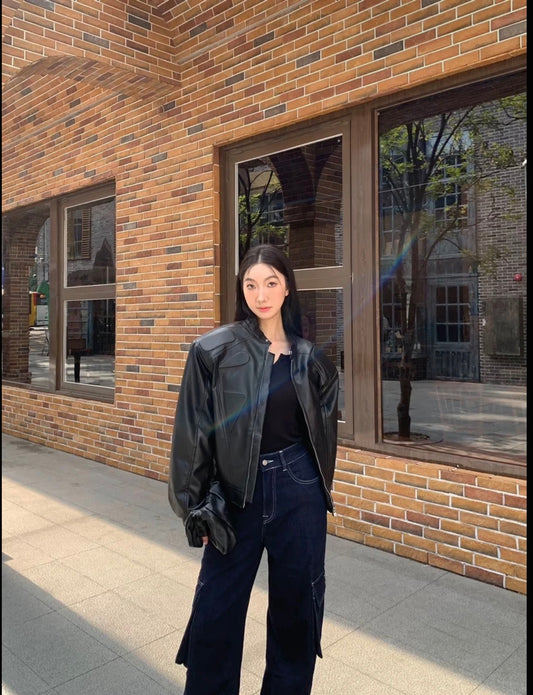 Leather coat