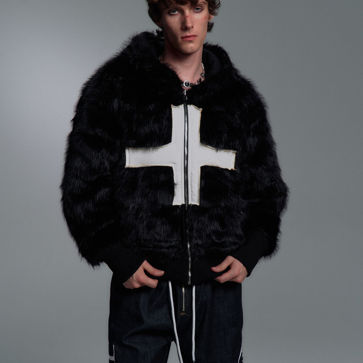 Winter faux fur coat