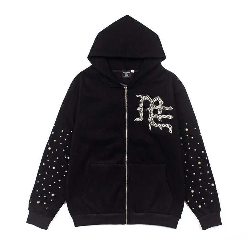 Rhinestone zip