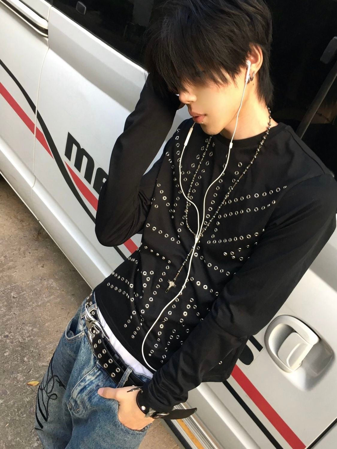 Rhinestone Long sleeve